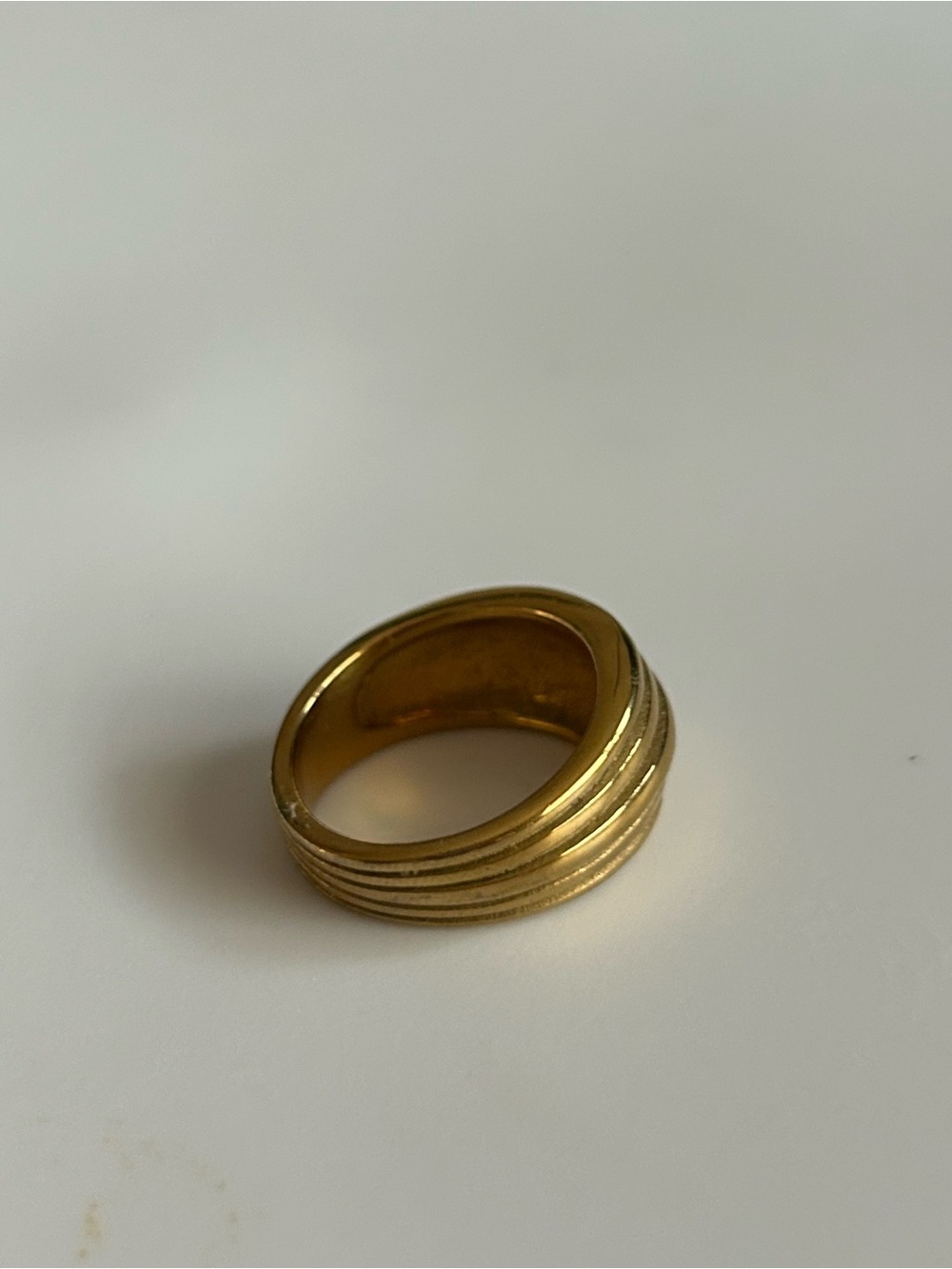 Baltic Born Gold Layered Ridge Band Ring - Picture 2 of 3